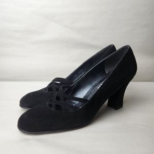 Stuart Weitzman Black Suede Pump Heels Size 7